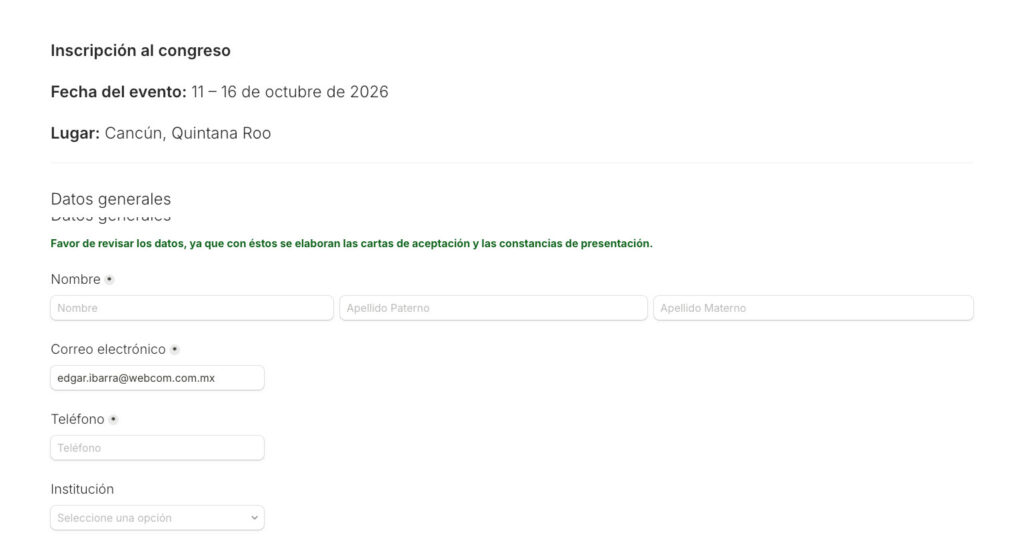 Registro Congreso SMB